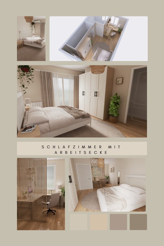 Projekt: Schlafzimmer mit Arbeitsecke